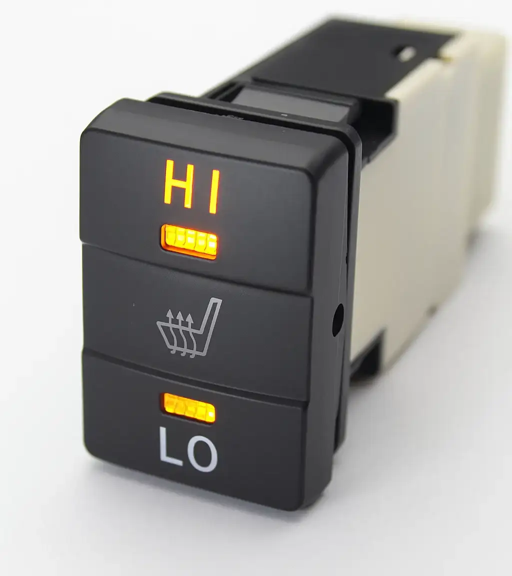 Toyota Style Seat Heater Switch – HI/LO Dual Level with LED Indicator | Lucky Driver Inc