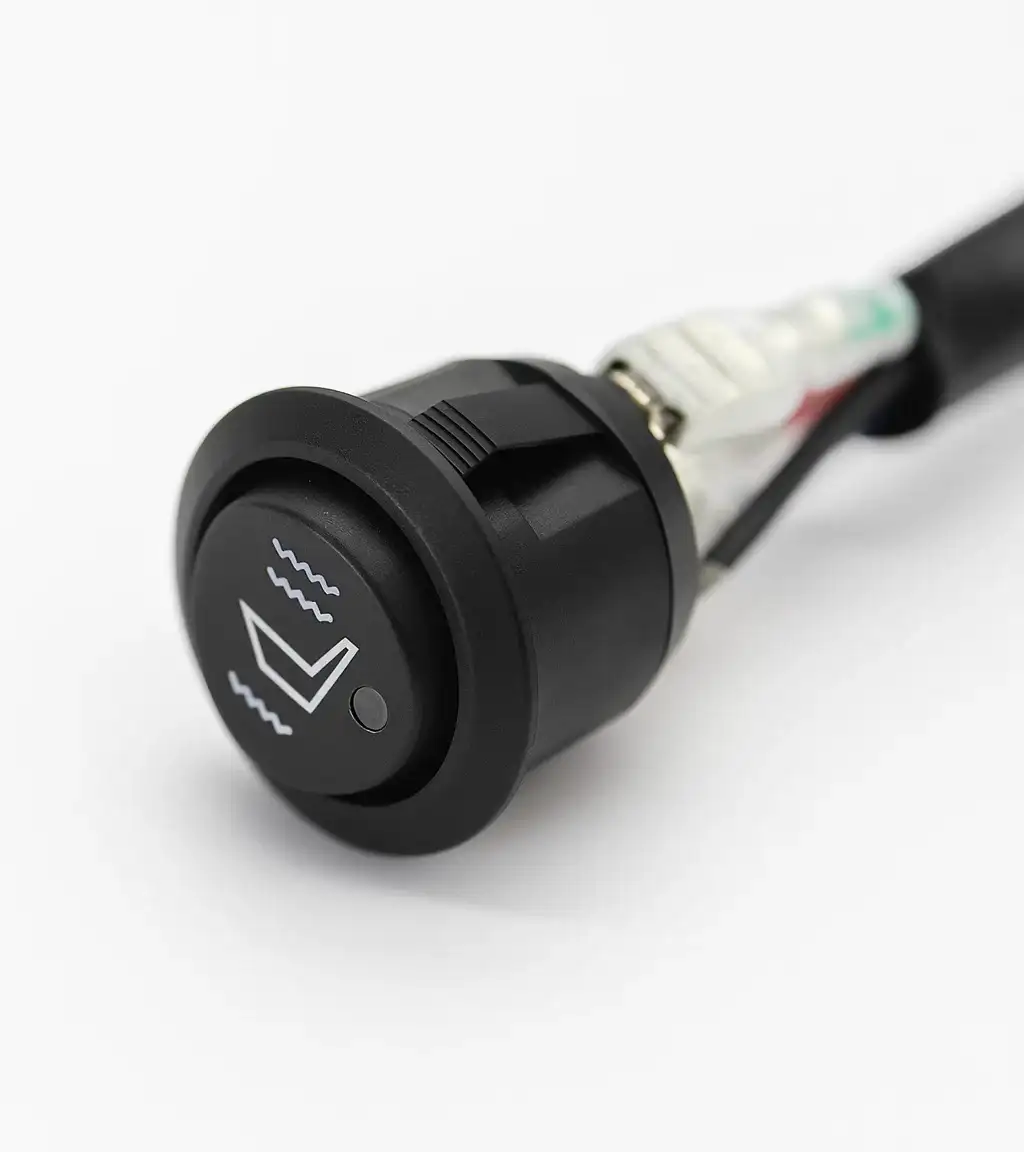 Round Seat Heater Switch with LED Indicator | Universal Automotive Heating Control