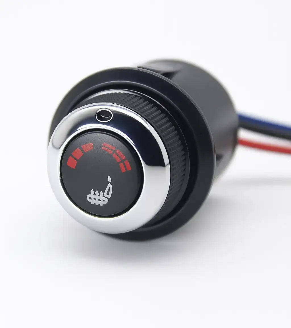 Rotary Seat Heater Switch with LED Indicator | Universal Car Seat Heating Control