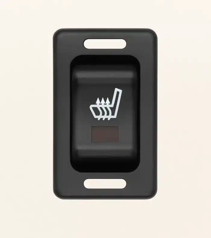 Rectangular Seat Heater Switch with Indicator Light | Universal Automotive Seat Heating Switch
