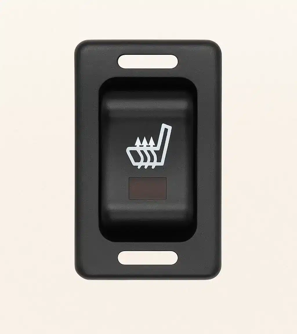 Rectangular Seat Heater Switch with Indicator Light | Universal Automotive Seat Heating Switch